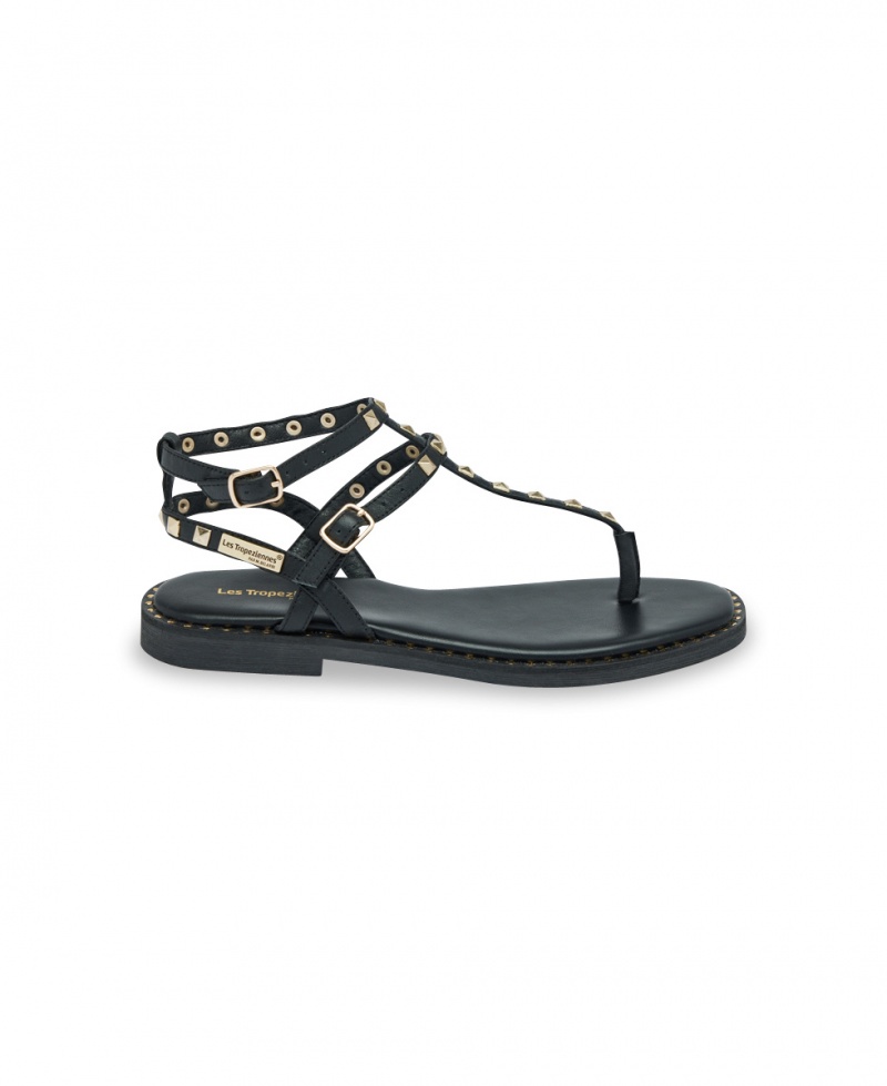 Sandales spartiates Les Tropeziennes CORAZE Ankle-strap Noir Femme|EMFE-83295738